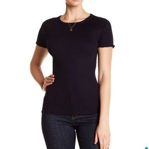 Philosophy Ruffle Trimmed Cap Sleeve Tee
